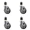 Service Caster 5'' Gray Poly Swivel 1-7/8'' Expanding Stem Caster Set with Brake, 4PK SCC-EX20S514-PPUB-TLB-178-4 - alternate 1